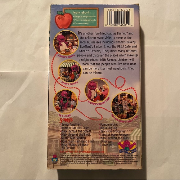 Barney Classic Collection Walk Around The Block with Barney VHS Tape - Picture 2 of 3